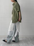 [unisex] 418 Teen Blue Wide Denim Pants