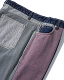Patchwork Denim Half Pants