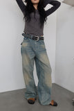 Back Pocket Washing Denim