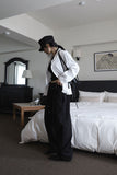 Ribbon shirring amang shoulder bag
