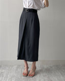 [Summer ver.] Pencil pleated long skirt