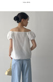 Shabet Square Neck Puff Blouse