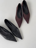 Leaf stiletto flat shoes