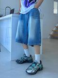 Light Sandwashing Spec Blue Denim Pants