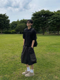 Basic collar knit short sleeve cardigan