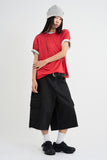Rough-cut Bermuda shorts
