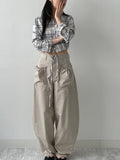 Check Seersucker Crop Shirt
