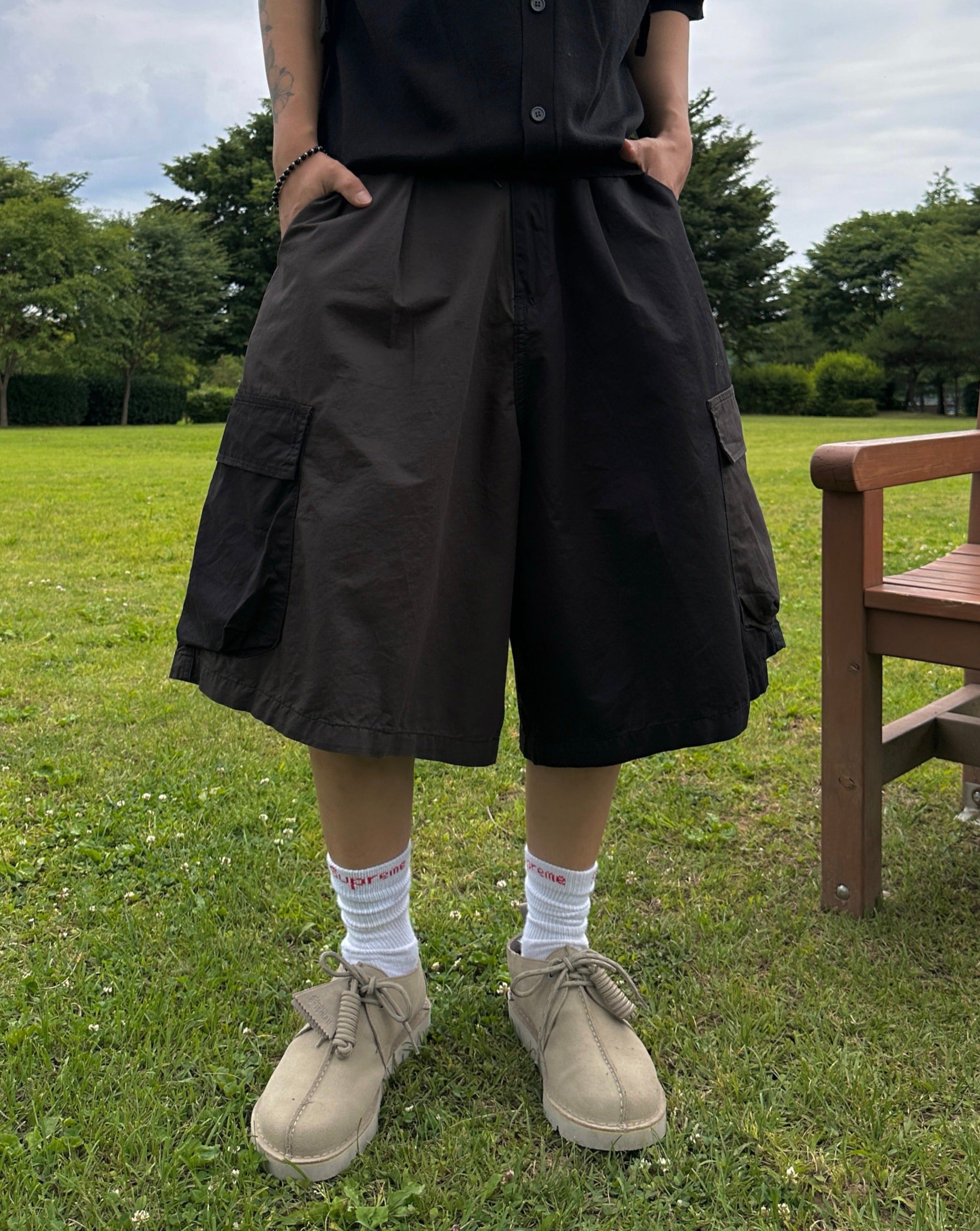 【DISCERNMENT】Color Matching American Casual Cargo Bermuda DISCERNMENT】Color Matching American Casual Cargo Bermuda