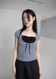 SHIRRING RIBBON HALF T