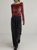 [unisex] Loop Two Tuck Brushed Wide Slacks