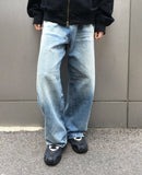 Bart washed straight denim pants