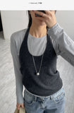 Berry Wool Halterneck Bustier