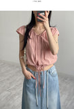 Yuke String Crop Blouse