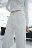 white snap denim