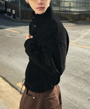 Merrick Velour High Neck Cardigan