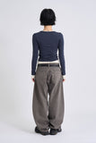 Modal two-tone layered long sleeves