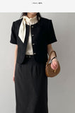 Bebe Tweed Short Sleeve Jacket