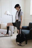 Silver cropped shirt