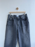 Roll-Up Grey Wide Denim