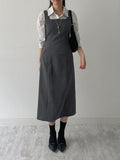 [Long ver.] Pecan Adjust Sleeveless One Piece