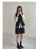 Stitch Banding Midi Skirt