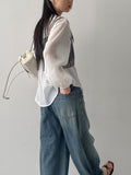 Charlie See-Through Loose Fit Blouse