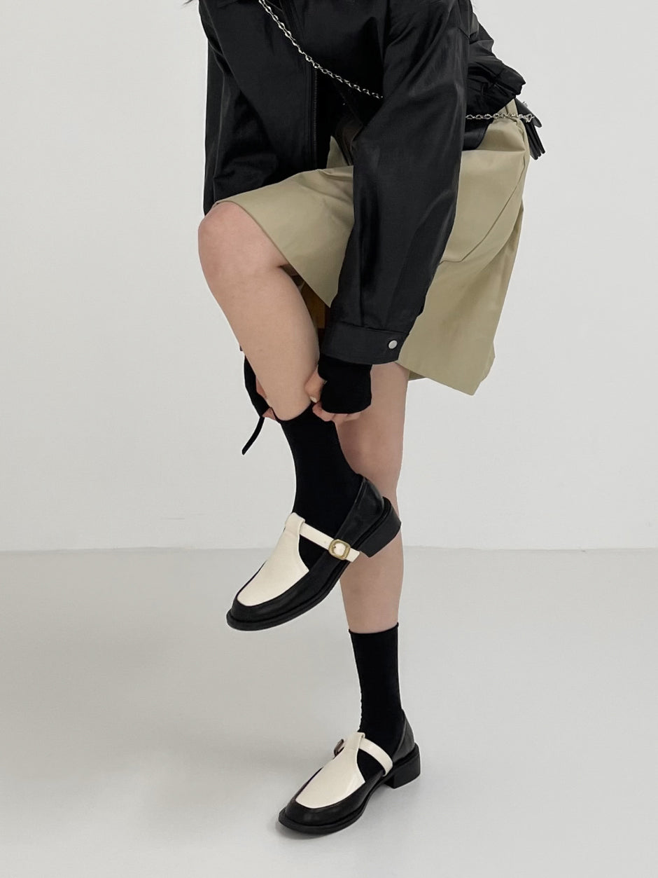 【INCHANT ME】Swain Buckle Mix Loafers INCHANT ME(インチャントミー) - スウェインバックルミックス