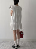 Rib Nylon Shirring Mini One Piece