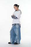 Flock dis curved denim pants