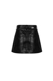 LEATHER BIKER SKIRT