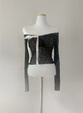 Selena Shirring Ribbon Top