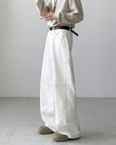 White Long Wide Pants
