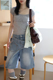 Fever Wrap Denim Bermuda