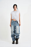 Sagging baggy denim pants