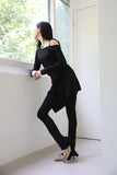 Tone satin crop zip-up