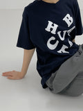 Alphabet Lettering Overfit Short Sleeve T-Shirt