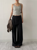 Ribbed U-neck Bra Top Sleeveless