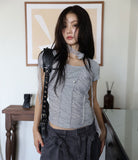 Flower Scarf Shirring Tee