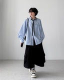 Block Stripe Balloon Shirt