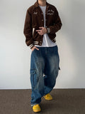 Curve Cut Washing Cargo Denim