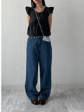 [unisex] Painted Wide Denim Pants