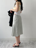 Dot Crease Mermaid Midi Skirt
