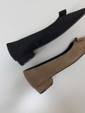 Bold Ribbon Stiletto Flat Shoes