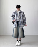 Exi Wide Bermuda Denim