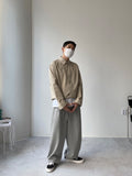 Pleat Wide Sweat Pants