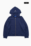 Star waffle hoodie zip-up