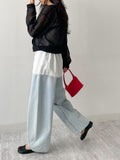 516 Washed Wide Denim Pants