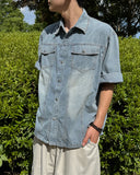 Russ Washed Snap Denim Shirt