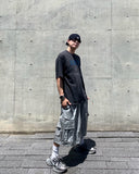 Metallic Light Cargo Bermuda Pants