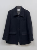 [wool95%] Sander Collar Wool Half Coat